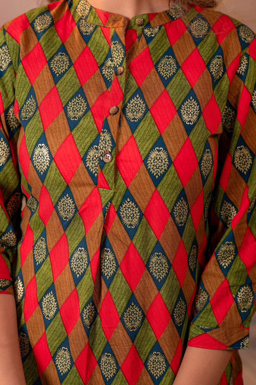 Juniper Geometric Printed Straight Kurta - Distacart