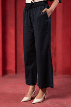 Juniper Black Tonal Sequin Embellished Straight Kurta Set - Distacart