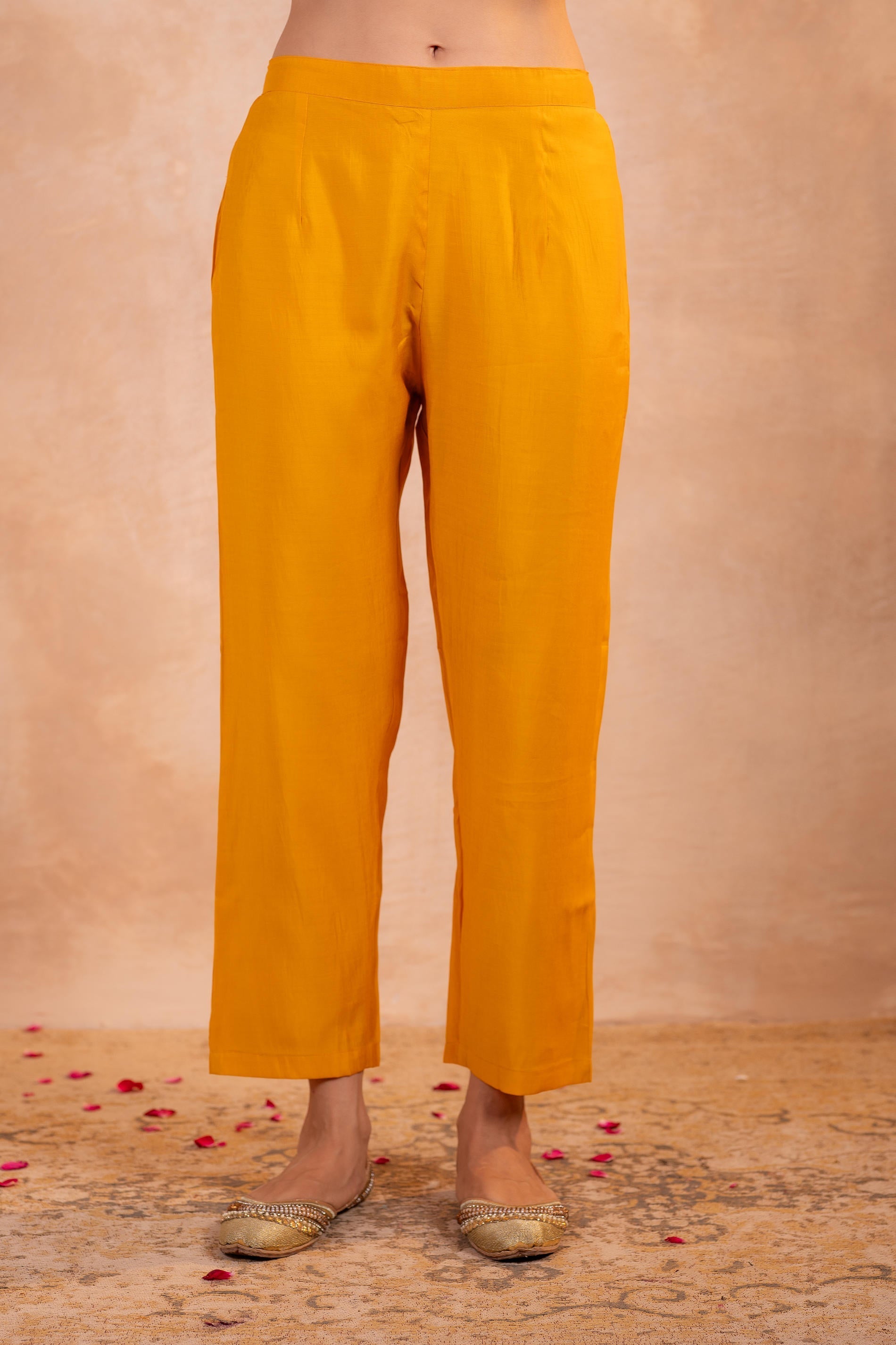 Juniper Mustard Serenity Embroidered Suit Set - Distacart