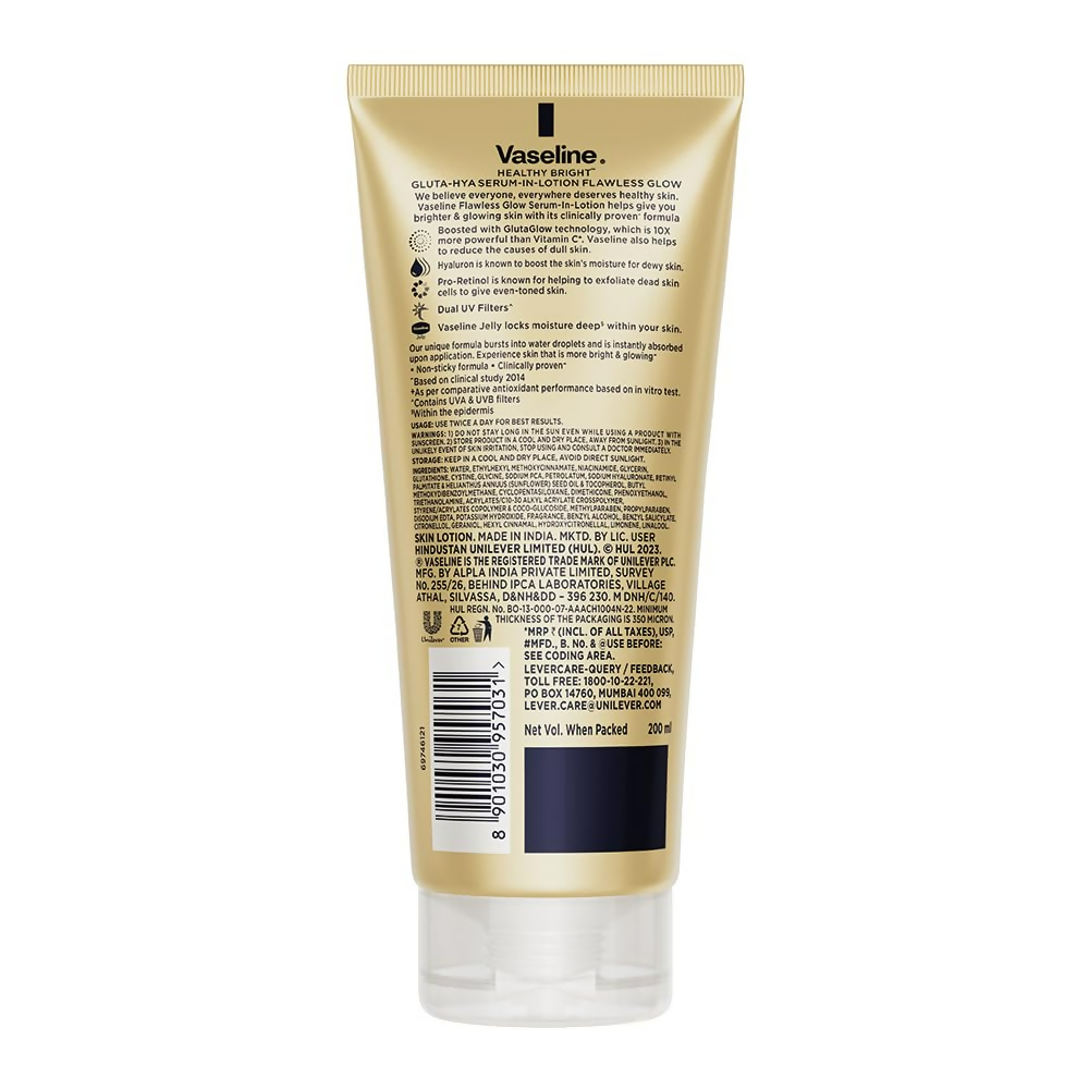 Vaseline Gluta-Hya Flawless Glow Lotion For Face & Body - Distacart
