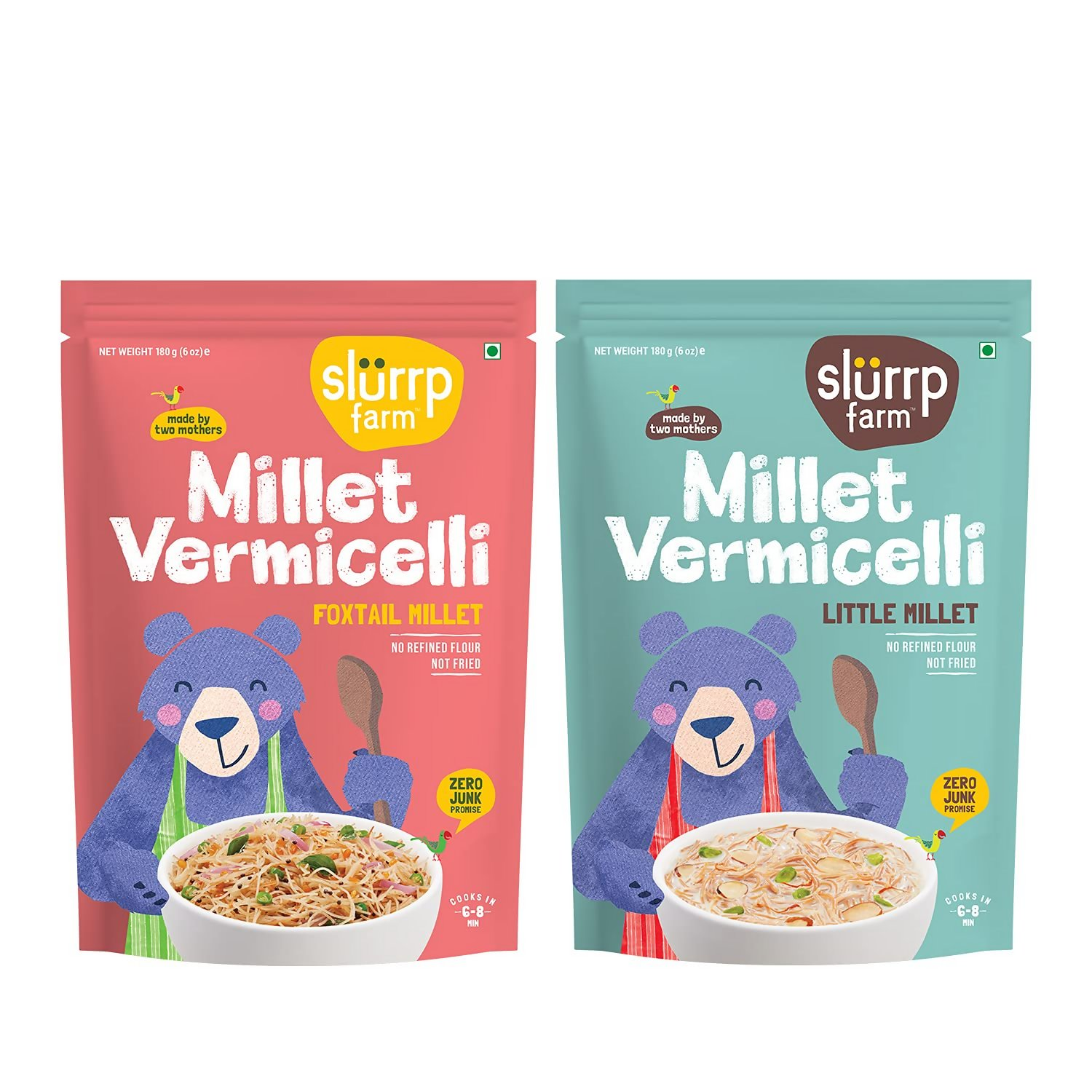 Slurrp Farm Foxtail & Little Millet Vermicelli Combo - Distacart