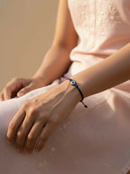 NVR Black Evil Eye Adjustable Bracelet for Men & Women - Distacart