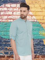 Even Apparels Men's Pure Cotton Green Kurta