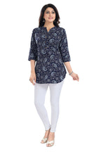 Snehal Creations Ethnic Galore Blue Short Tunic Top for Women - Distacart