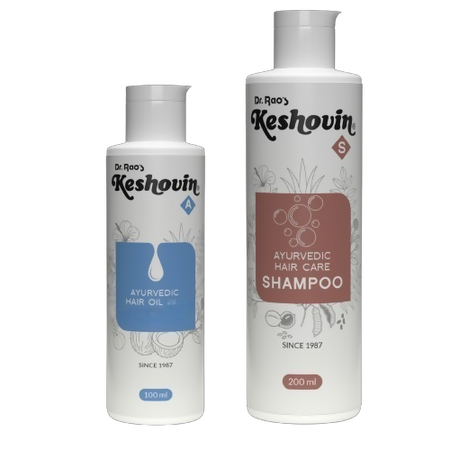 Dr. Rao's Keshovin-A Hair Oil, Keshovin-S Shampoo Combo