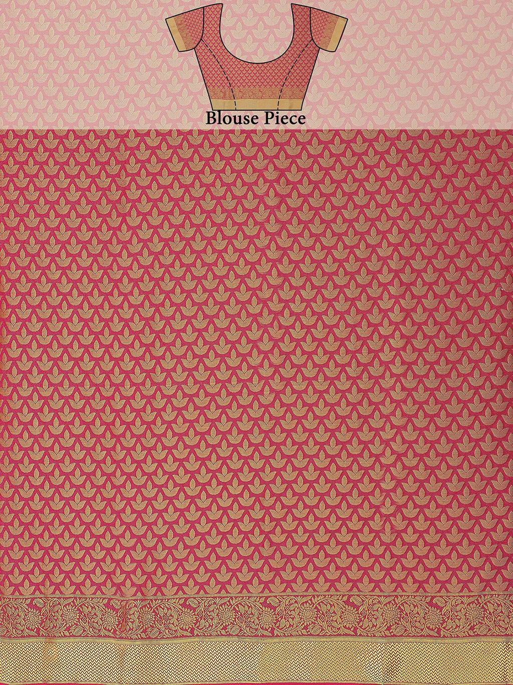 Mimosa Women's Kanchipuram Art Silk Pink Saree - Distacart