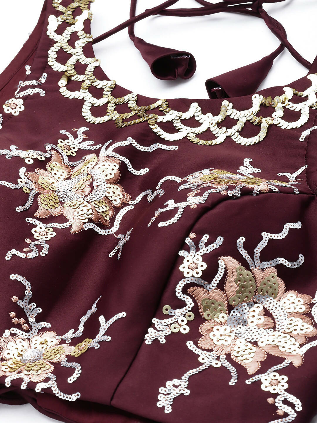 House of Panchhi Pink Net Sequins Embroideried Lehenga