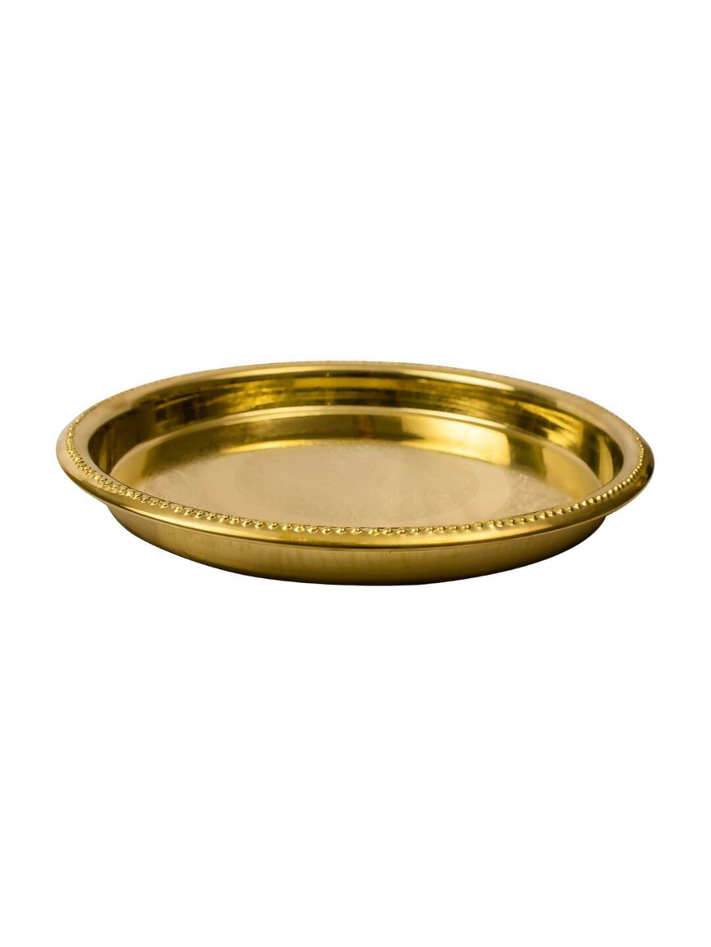 Spillbox Gold-Toned Brass Petal Thalli Round Pooja Essential