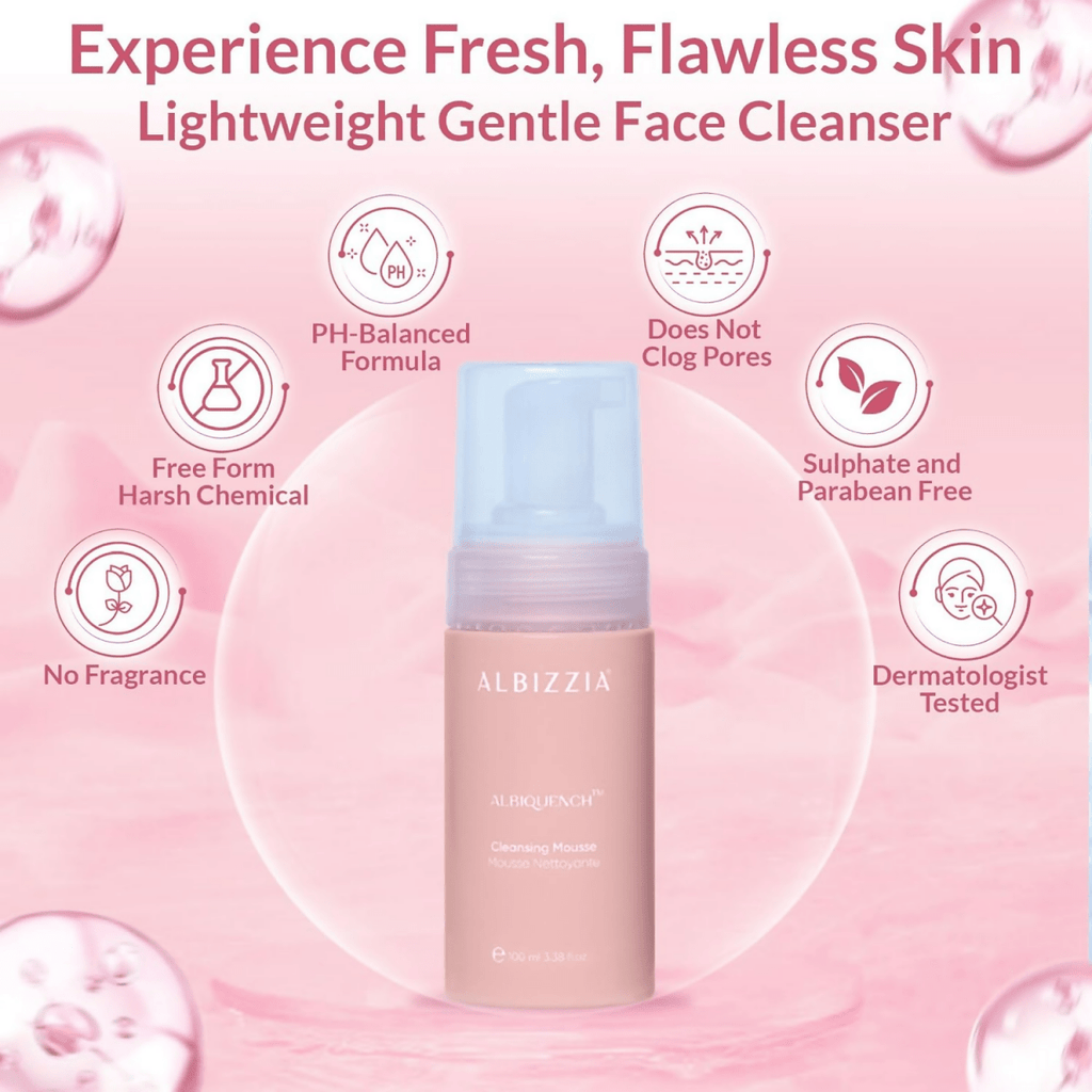 Albizzia Cleansing Mousse Lightweight Gentle Face Cleanser