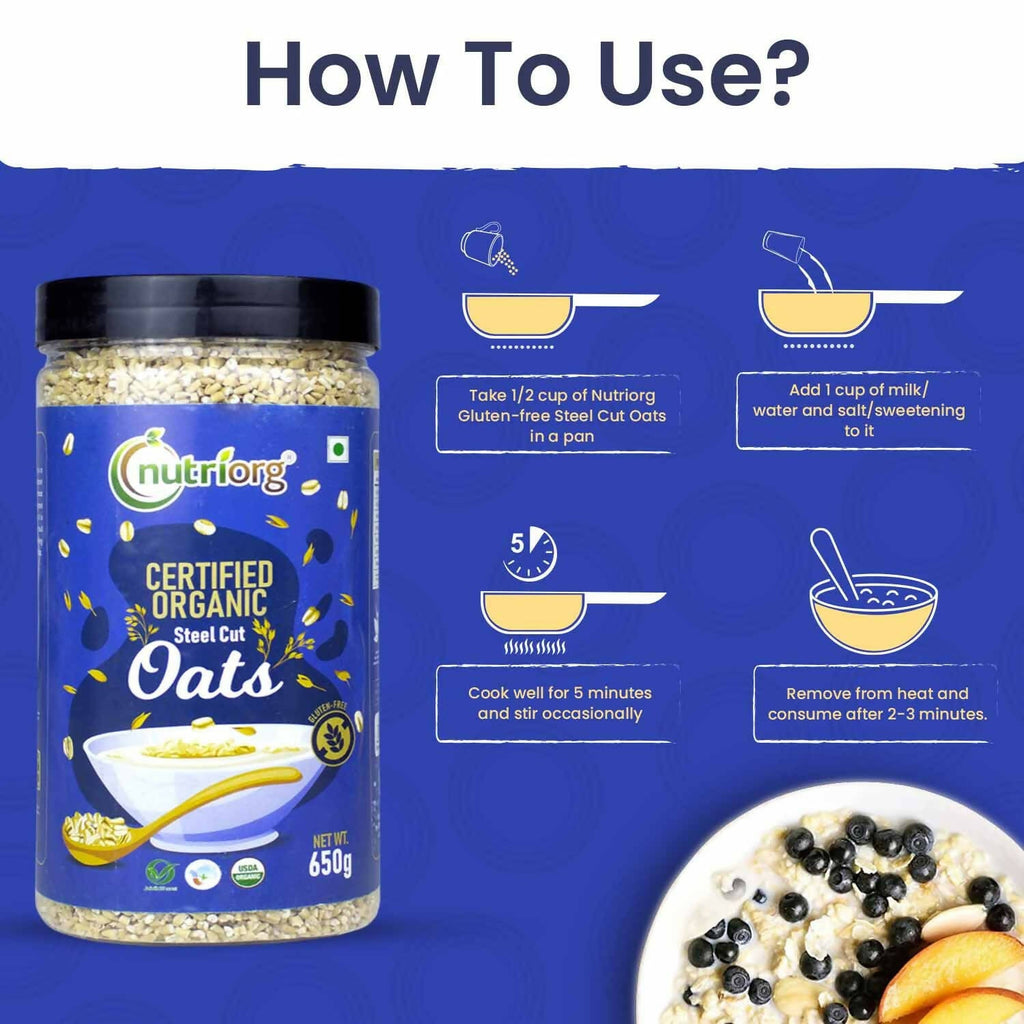 Nutriorg Certified Organic Steelcut Oats - Distacart