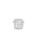 white stone ring (silver) - Ruby Raang