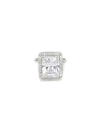 white stone ring (silver) - Ruby Raang