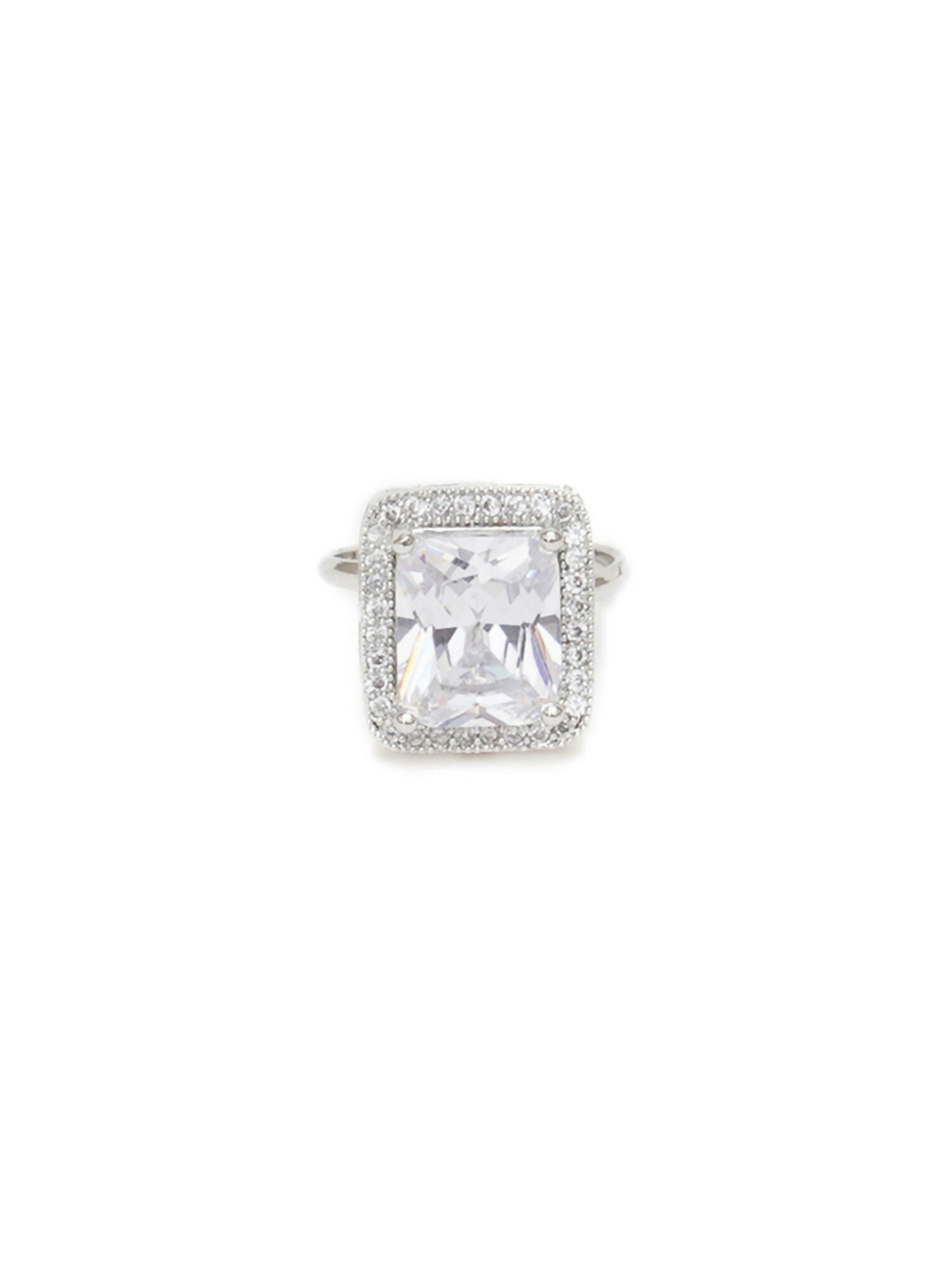 white stone ring (silver) - Ruby Raang