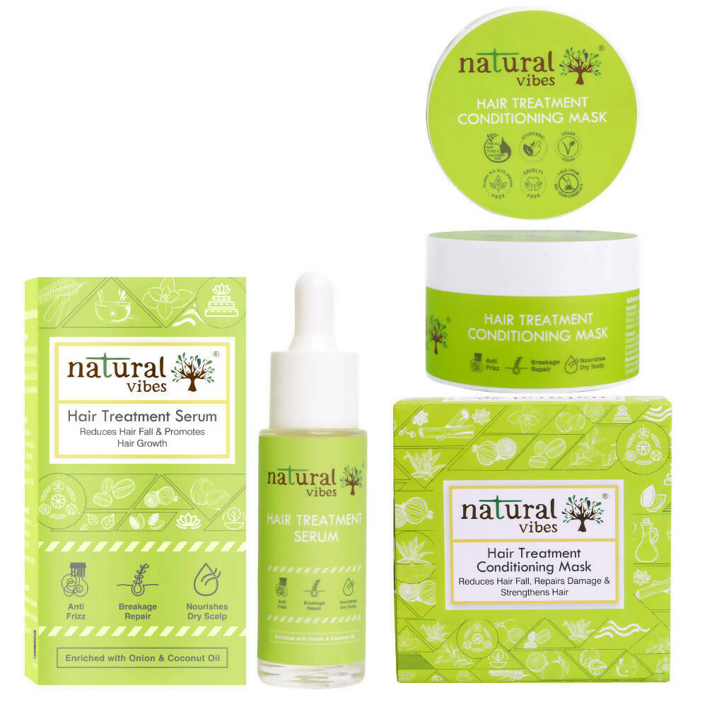 Natural Vibes Hair Treatment Serum & Conditioning Mask Combo