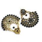 Mominos Fashion Johar Kamal Golden And Black Beaded Earrings - Distacart