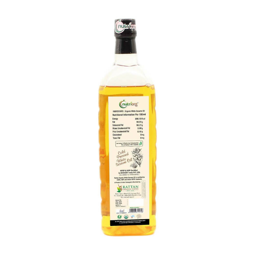 Nutriorg Organic White Sesame Oil - Distacart