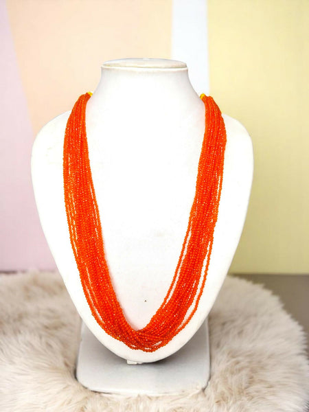 Inhanns Crystal Beads Luxe Edition – Multi-Layered Necklace - Orange