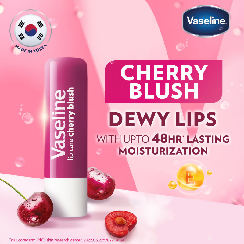 Vaseline Lip Care Lip Balm Stick - Cherry Blush - Distacart