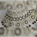 Jewel City Luxurious Maroon Kundan Bridal Set - Complete Semi Wedding Jewelry Collection with Pearl Embellishments