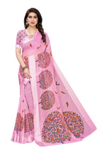 Vamika Linen Satin Border Pink Bollywood Style Saree