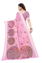 Vamika Linen Satin Border Pink Bollywood Style Saree