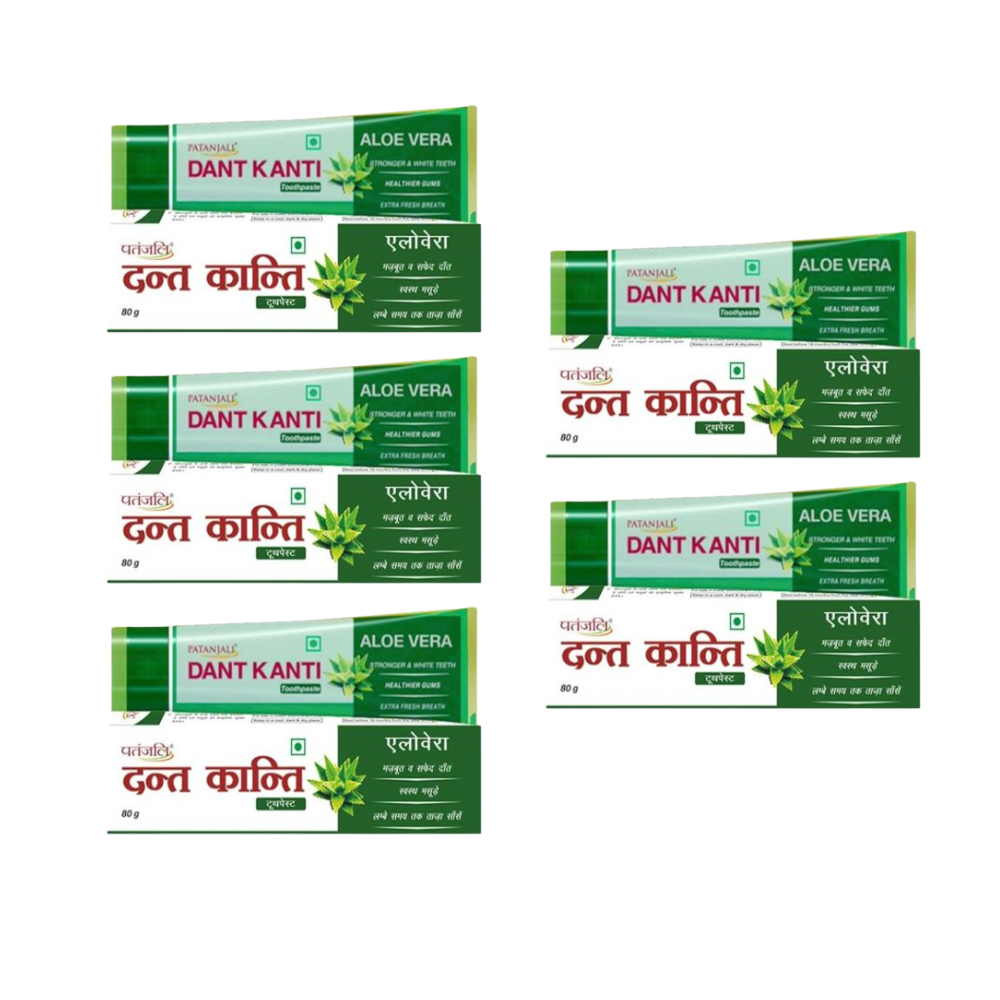Patanjali Dant Kanti Aloevera Gel Tooth Paste (80 GM) - Distacart