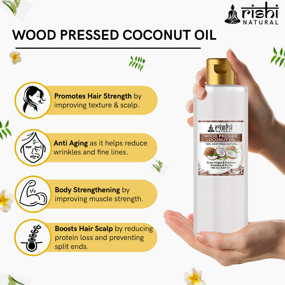 Rishi Natural Coconut Oil Wood Pressed Skin And Hair