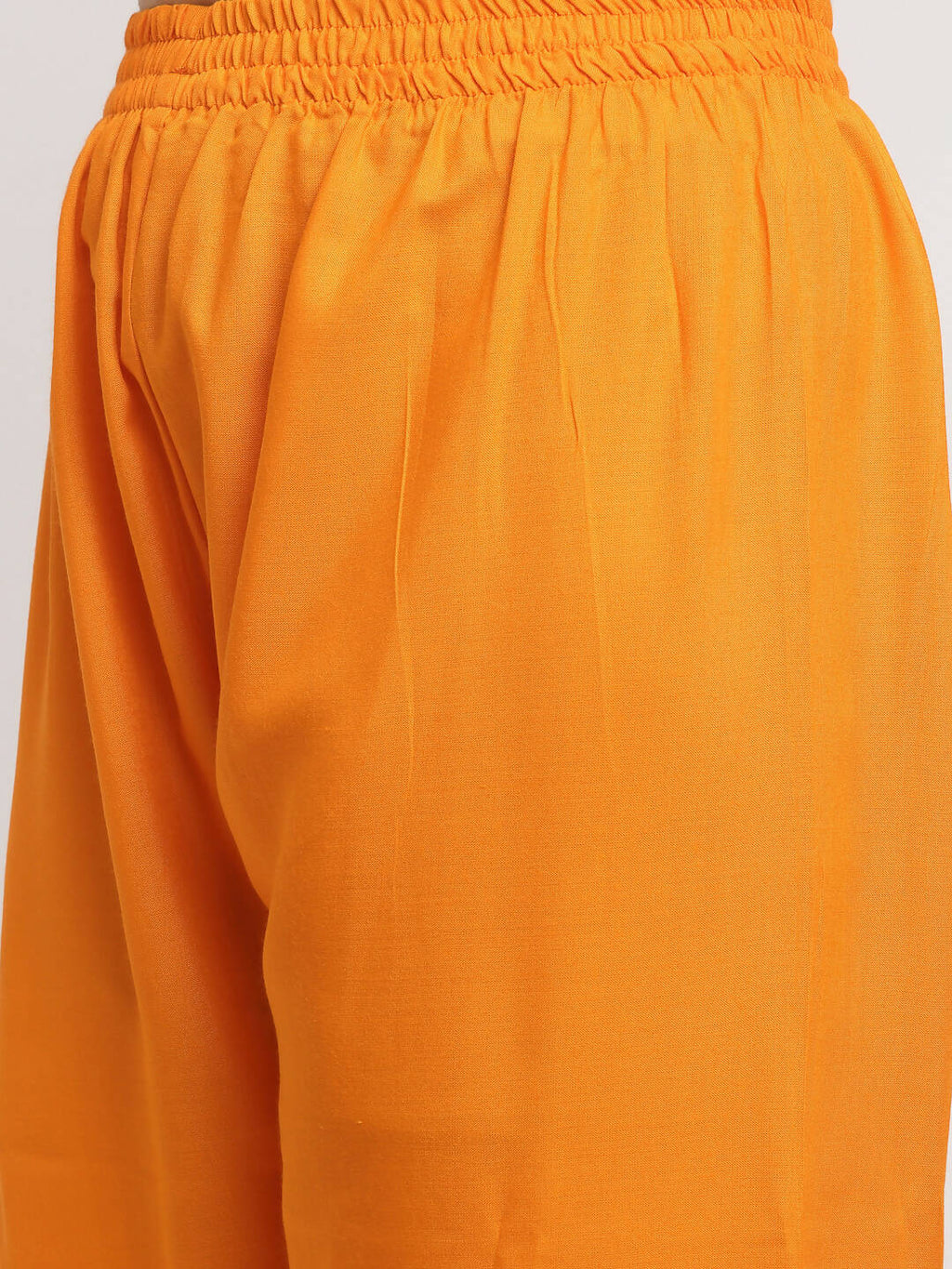 Rudra Bazaar Orange Anarkali Lace Work Kurta with Pyjamas & Dupatta - Distacart