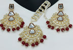 Jewel City Kundan Choker Set with Pearl Tassels - Premium Glass Cut Stone Wedding Collection