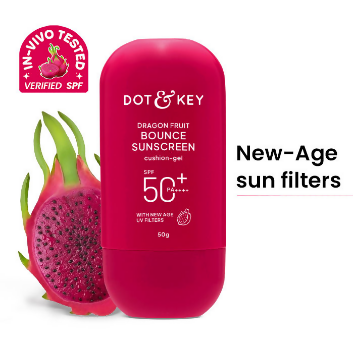 Dot & Key Dragon Fruit Bounce Sunscreen In-Vivo Tested SPF 50+ PA++++, With New-Age UV Filters - Distacart