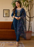 Vegaa Fashion Navy Blue Viscose Silk Beads Work Desginer Suit - Distacart