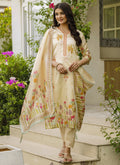 Vegaa Fashion Cream Viscose Silk Beads Work Desginer Suit - Distacart