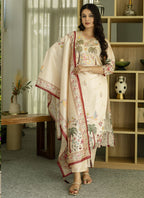 Vegaa Fashion Cream Viscose Silk Beads Work Desginer Suit - Distacart