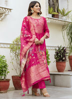 Vegaa Fashion Pink Viscose Silk Beads Work Desginer Suit - Distacart