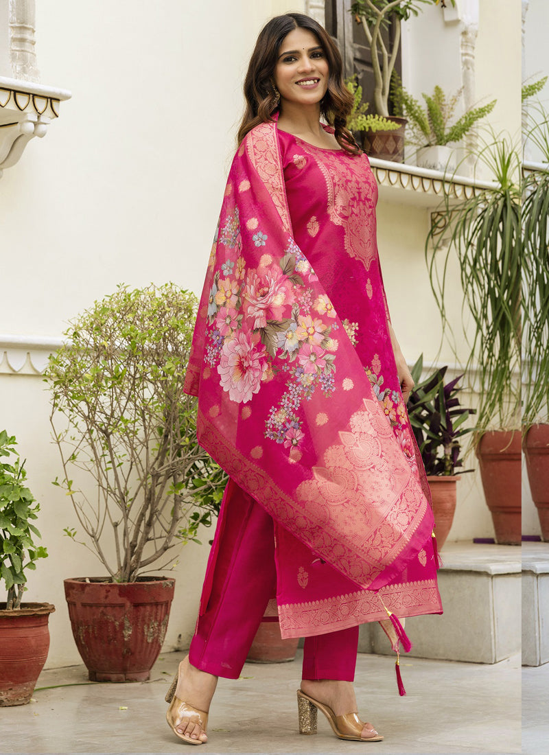 Vegaa Fashion Pink Viscose Silk Beads Work Desginer Suit - Distacart