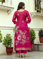Vegaa Fashion Pink Viscose Silk Beads Work Desginer Suit - Distacart