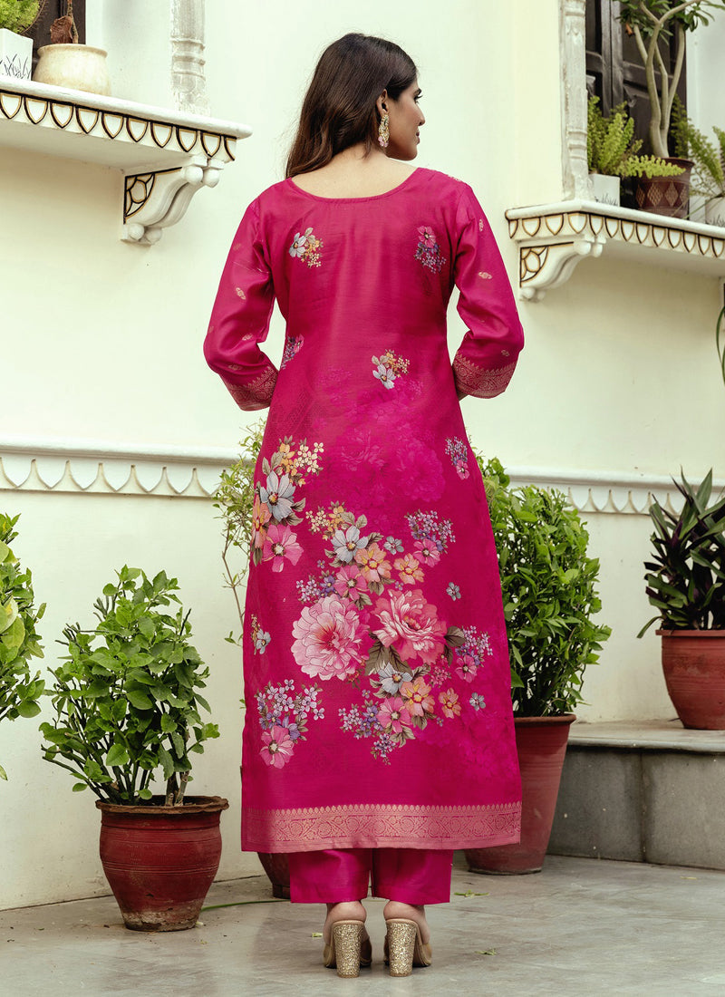 Vegaa Fashion Pink Viscose Silk Beads Work Desginer Suit - Distacart