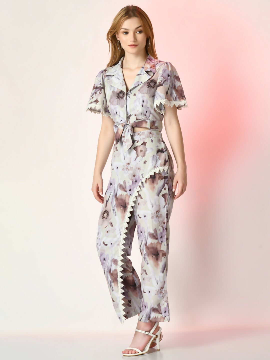 Myshka Women's Multi Printed Top With Trousers