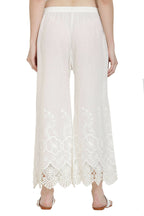 PAVONINE White Color Chikankari Lace Scalloped Hem Cotton Fabric Sharara - Distacart