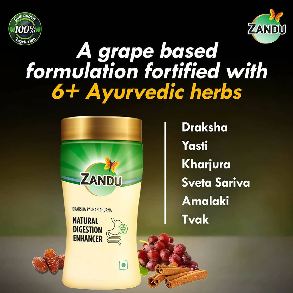 Zandu Natural Digestion Enhancer, Draksha Pachan Churna - Distacart