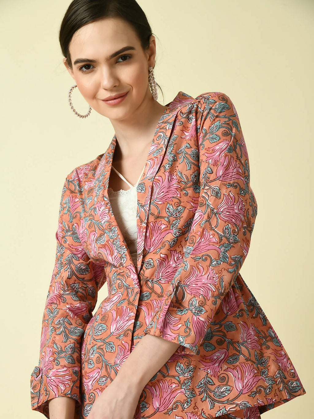 Myshka Women's Multi Cotton Printed jacket