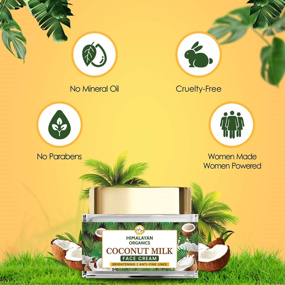 Himalayan Organics Coconut Milk Brightening And Anti-Fine Lines Face Cream