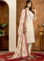 Prazu Fashion Off White Marina Silk Thread Embroidered Kurta Set - Distacart