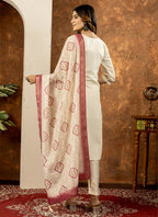 Prazu Fashion Off White Marina Silk Thread Embroidered Kurta Set - Distacart