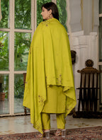 Prazu Fashion Mustard Marina Silk Thread Embroidered Designer Kurta Set - Distacart
