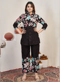 Prazu Fashion Wine Pure Cotton Stylish Prints Co-Ords Set - Distacart