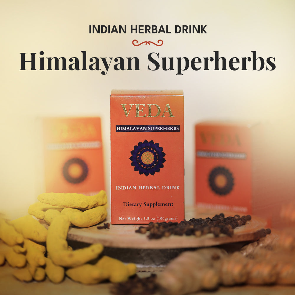 Veda Wellness Kadha - Diabetics Friendly, Fortified with Himalayan Superherbs For Cough & Cold - Distacart