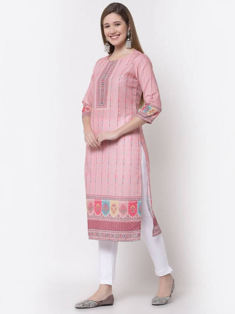 Myshka Multi Color Cotton Printed Kurta