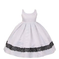Asmaani Baby Girl's Off-White Colour Satin A-Line Maxi Full Length Dress (AS-DRESS-22154)