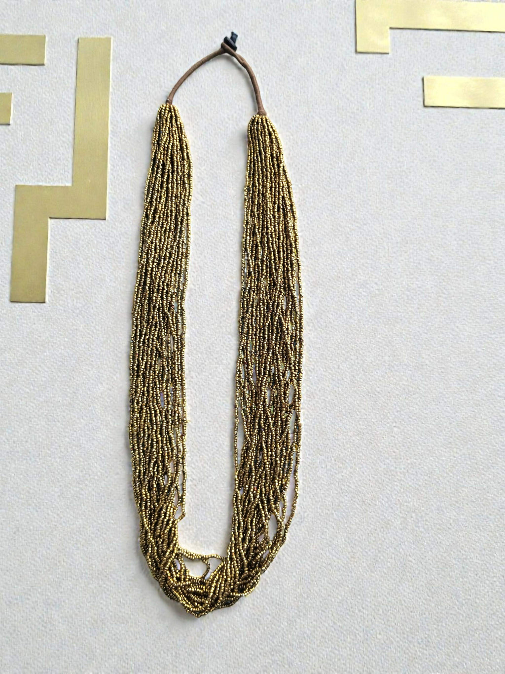 Inhanns Rangsaaz 20-Layer Luxe Long Beaded Only Necklace - Golden Long